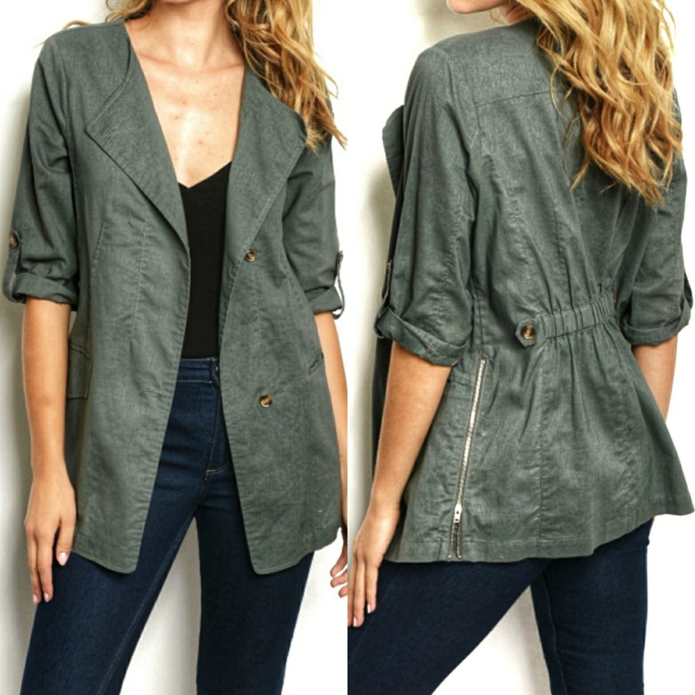 Vintage Olive Jacket Perfect for Spring